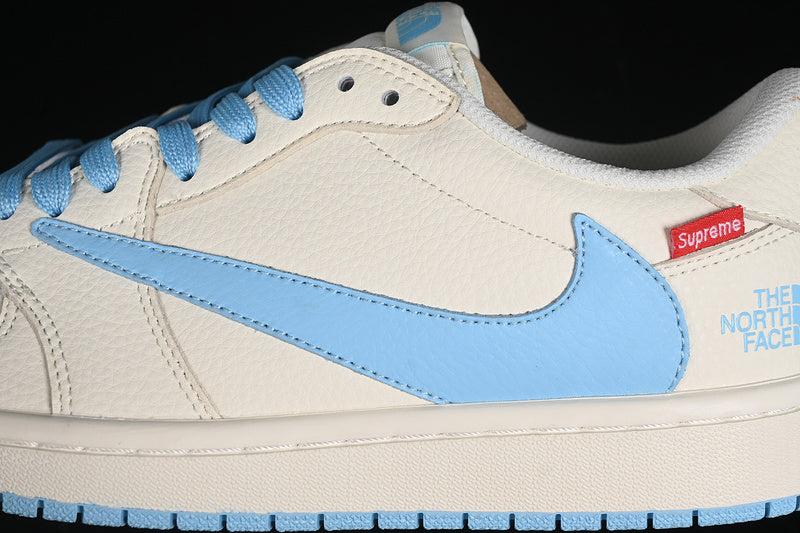 Travis Scott Fragment Design Nike Air Jordan 1 Low OG SP Sky Blue White Sneakers