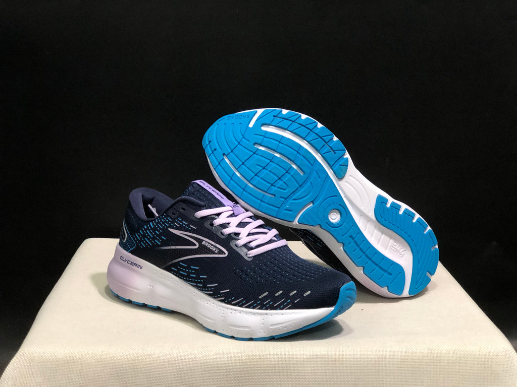 Brooks Glycerin GTS 20 Shock-absorbing Wear-resistant Running Shoes Dark Blue