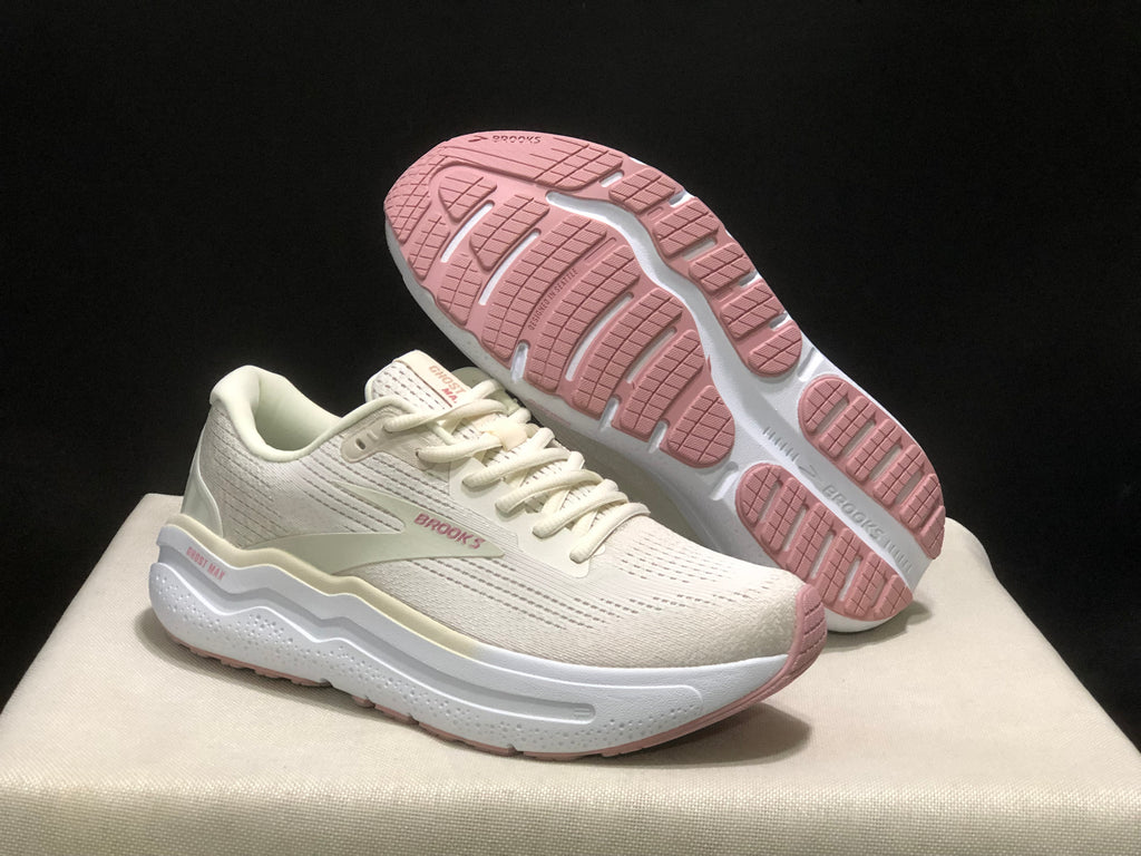 Brooks Ghost Max 2 Breathable Low-top Running Shoes Off White