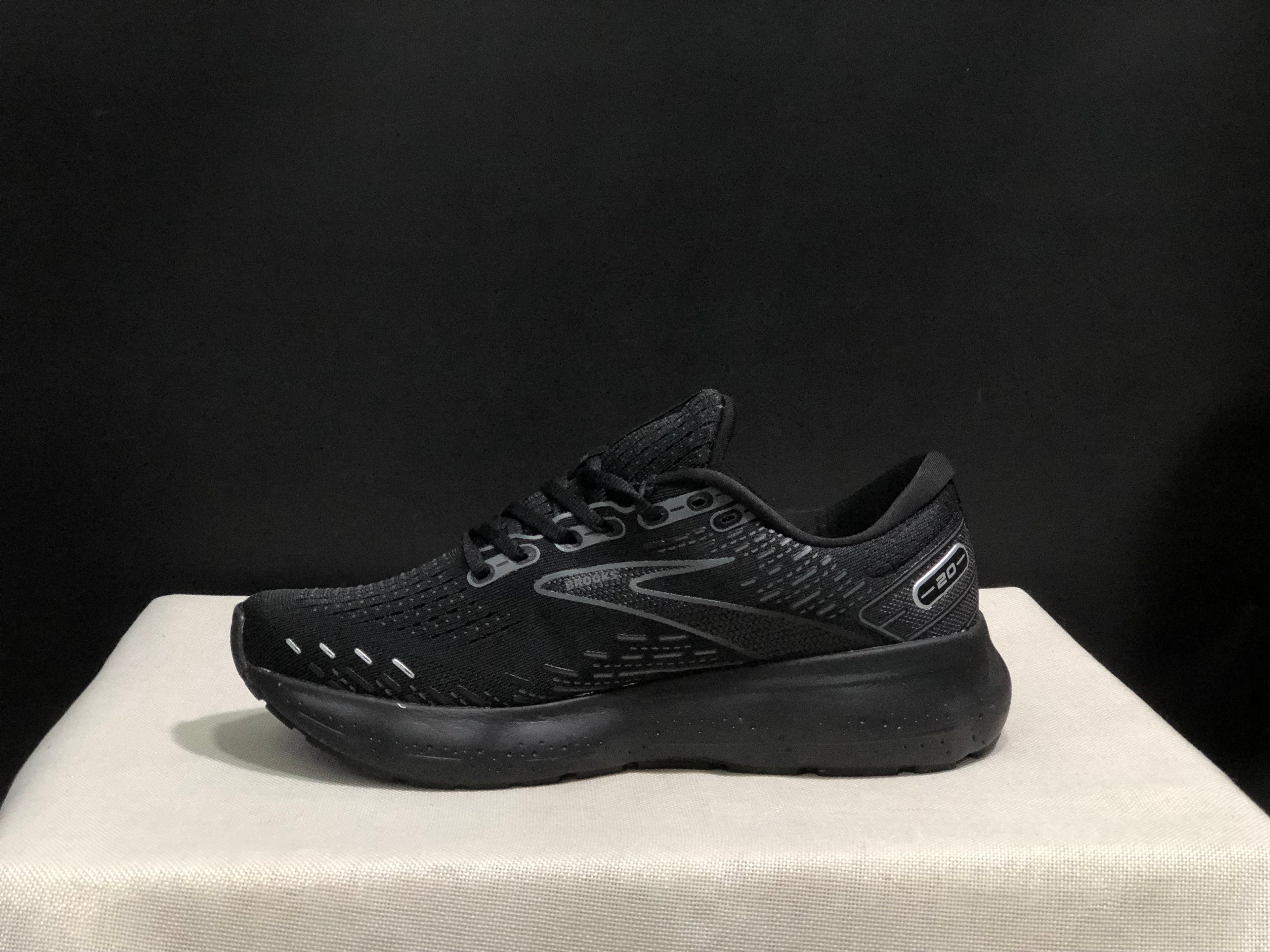 Brooks Glycerin GTS 20 Shock-absorbing Wear-resistant Running Shoes Black