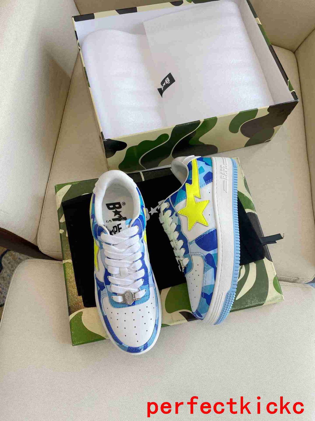 A Bathing Ape Bape Sta Low Blue Camo