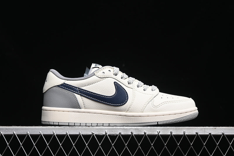 Travis Scott Fragment Design Nike Air Jordan 1 Low The North Face OG SP Grey Navy White Sneakers