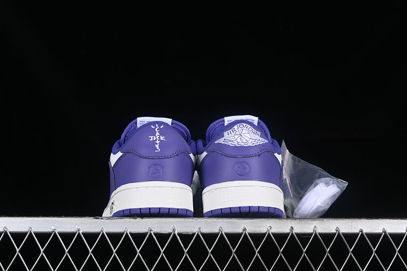 Travis Scott Nike Air Jordan 1 Low OG White Purple Sneakers