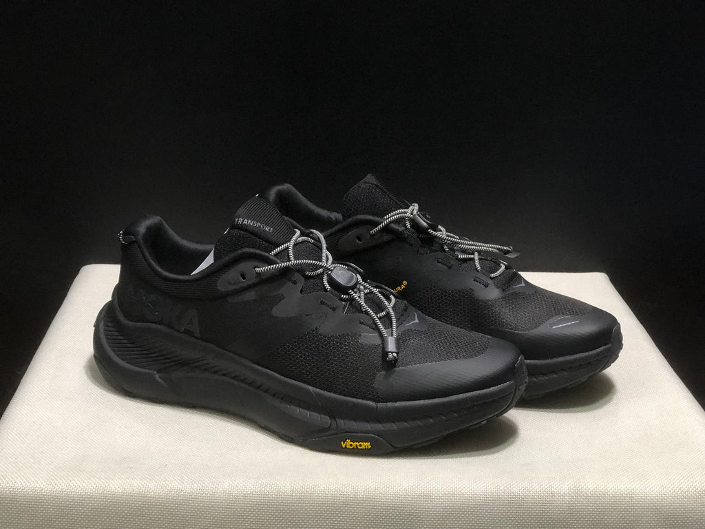 Hoka One One Transport Drawstring Low-top Running Shoes Black Sneakers
