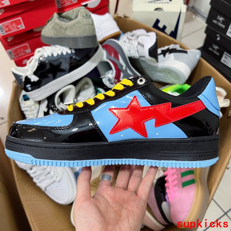 A Bathing Ape Bape Sta Marvel Comics Black Patent Leather