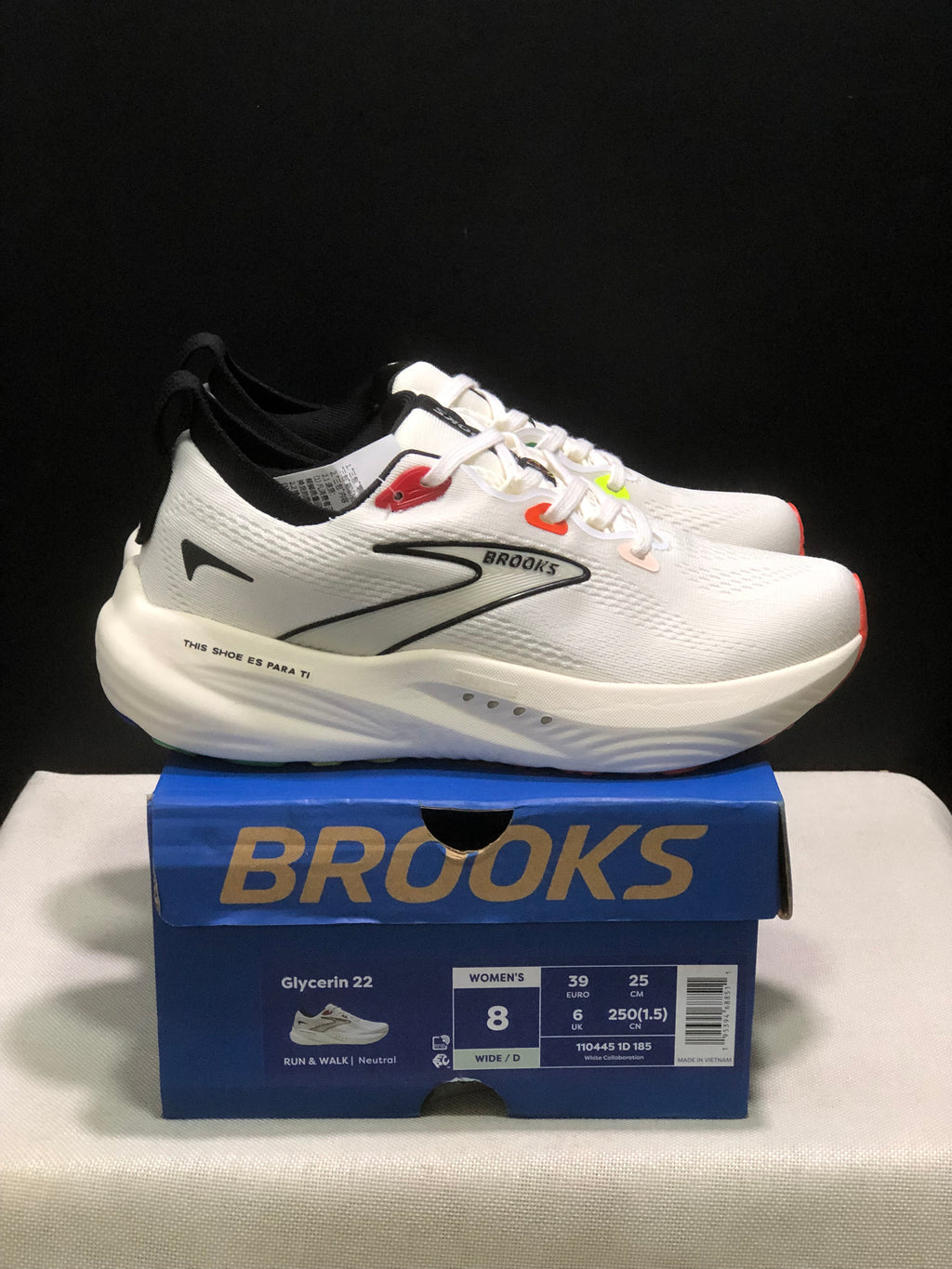 Brooks Glycerin 22 Comfortable Running Shoes White Collaboration