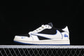 Travis Scott Fragment Design Nike Air Jordan 1 Low OG SP Blue Sole White Black Sneakers