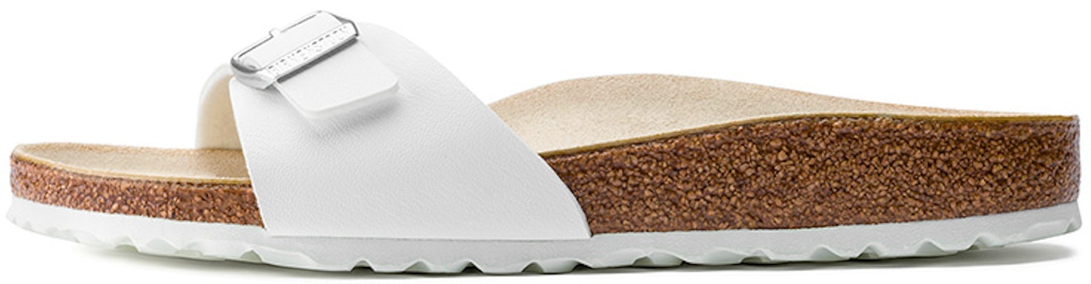 Birkenstock Madrid 40733 Birko-Flor Narrow Fit White Sandals