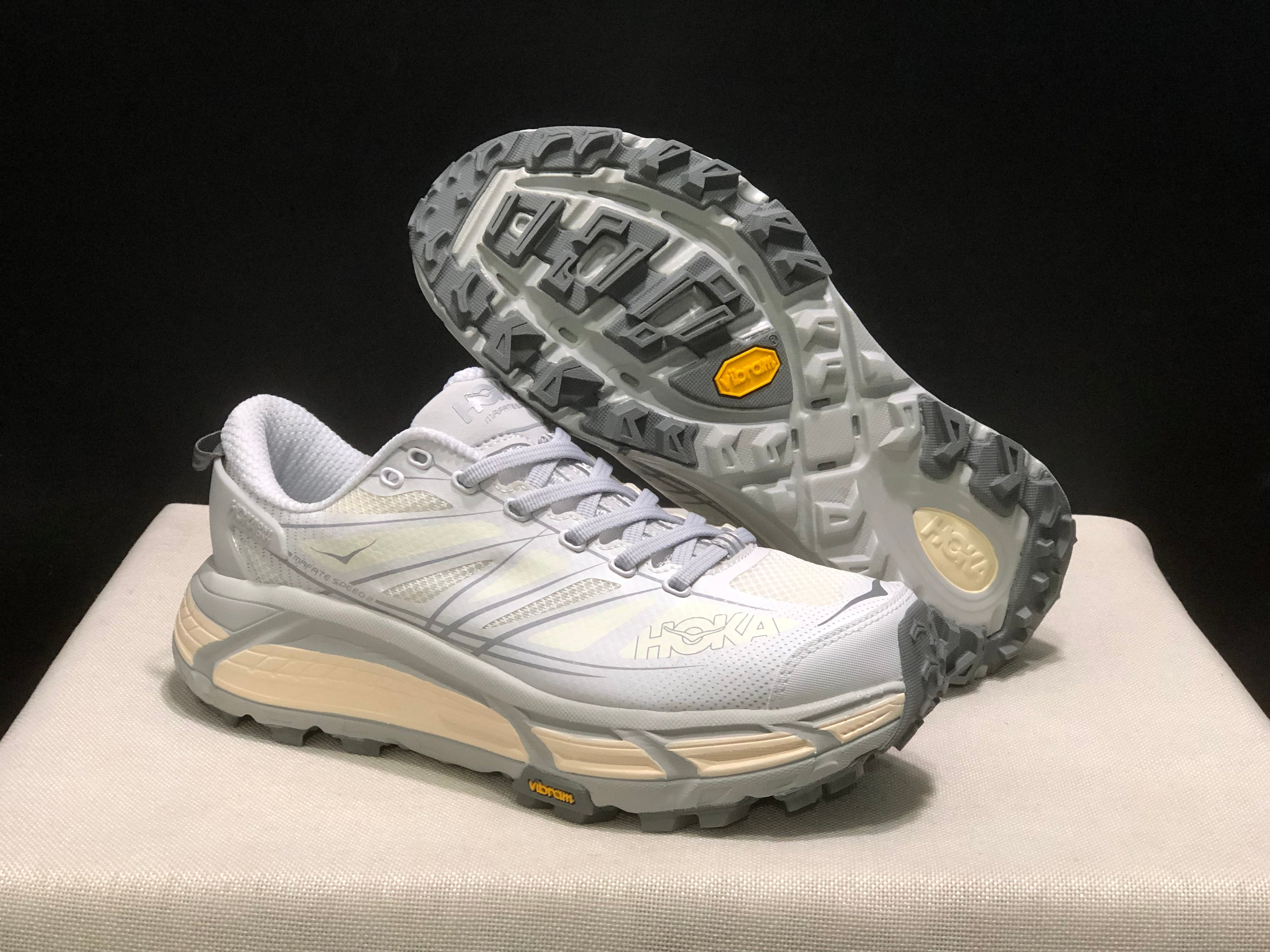 Hoka One One Mafate Speed 2 Mountain Anti-slip Running Shoes White Sneakers