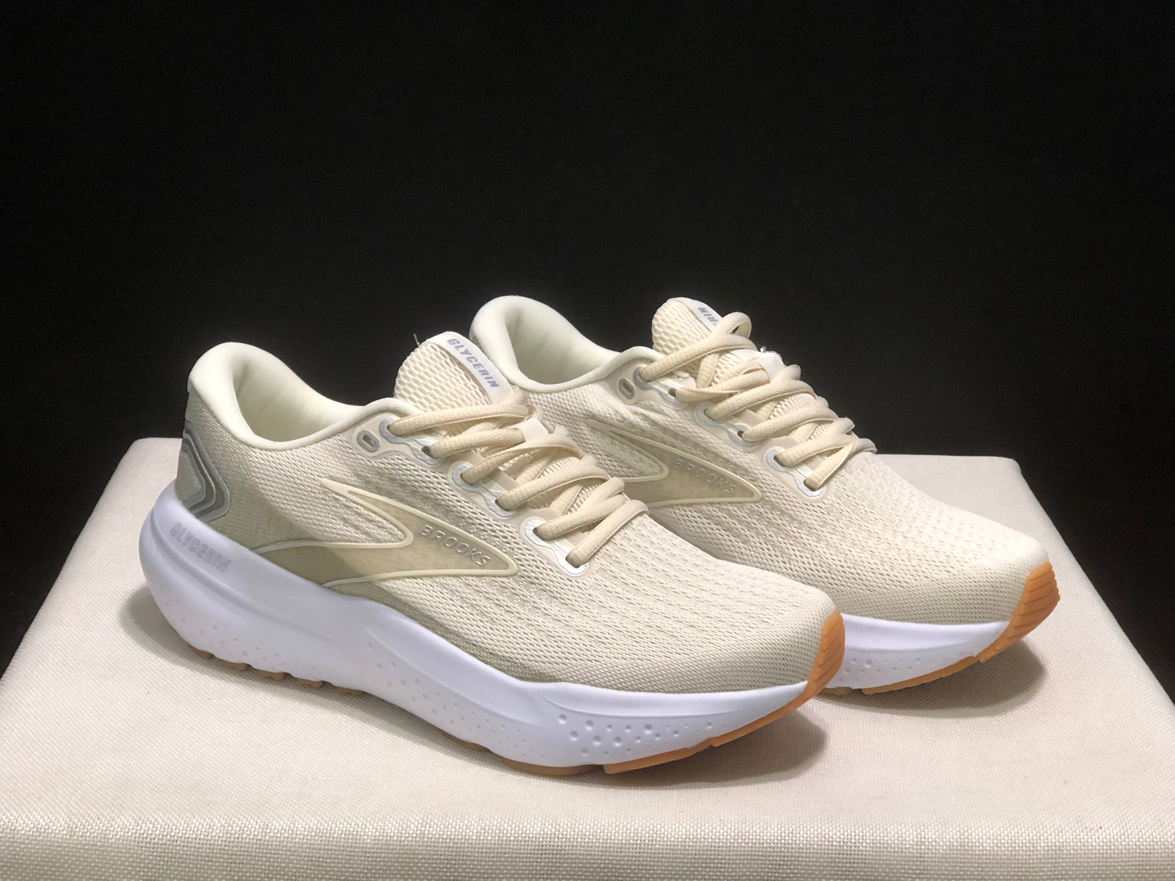 Brooks Glycerin 21 Men's Low-top Casual Running Shoes Khaki/Silver/White