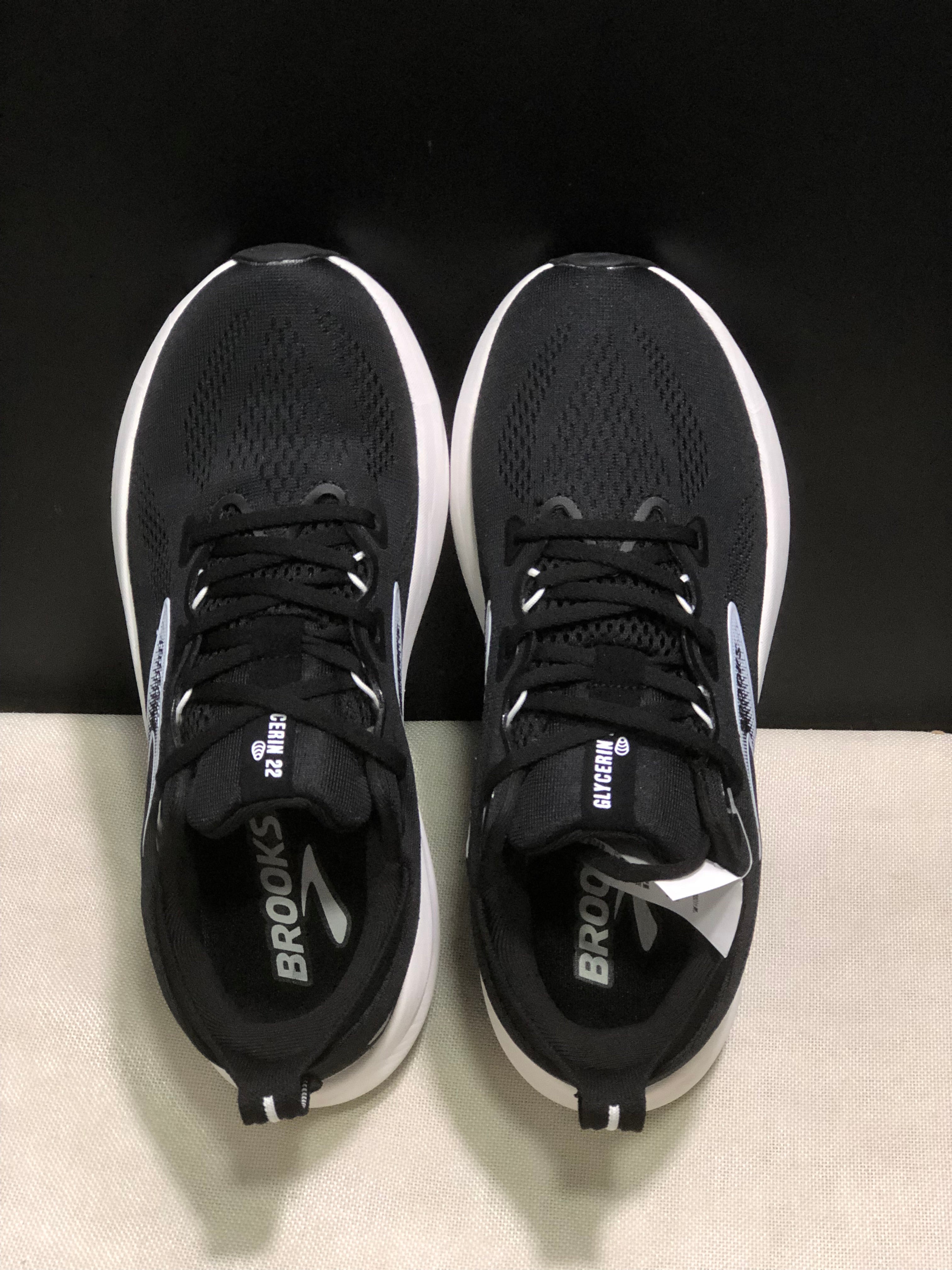 Brooks Glycerin 22 Comfortable Running Shoes Black/White