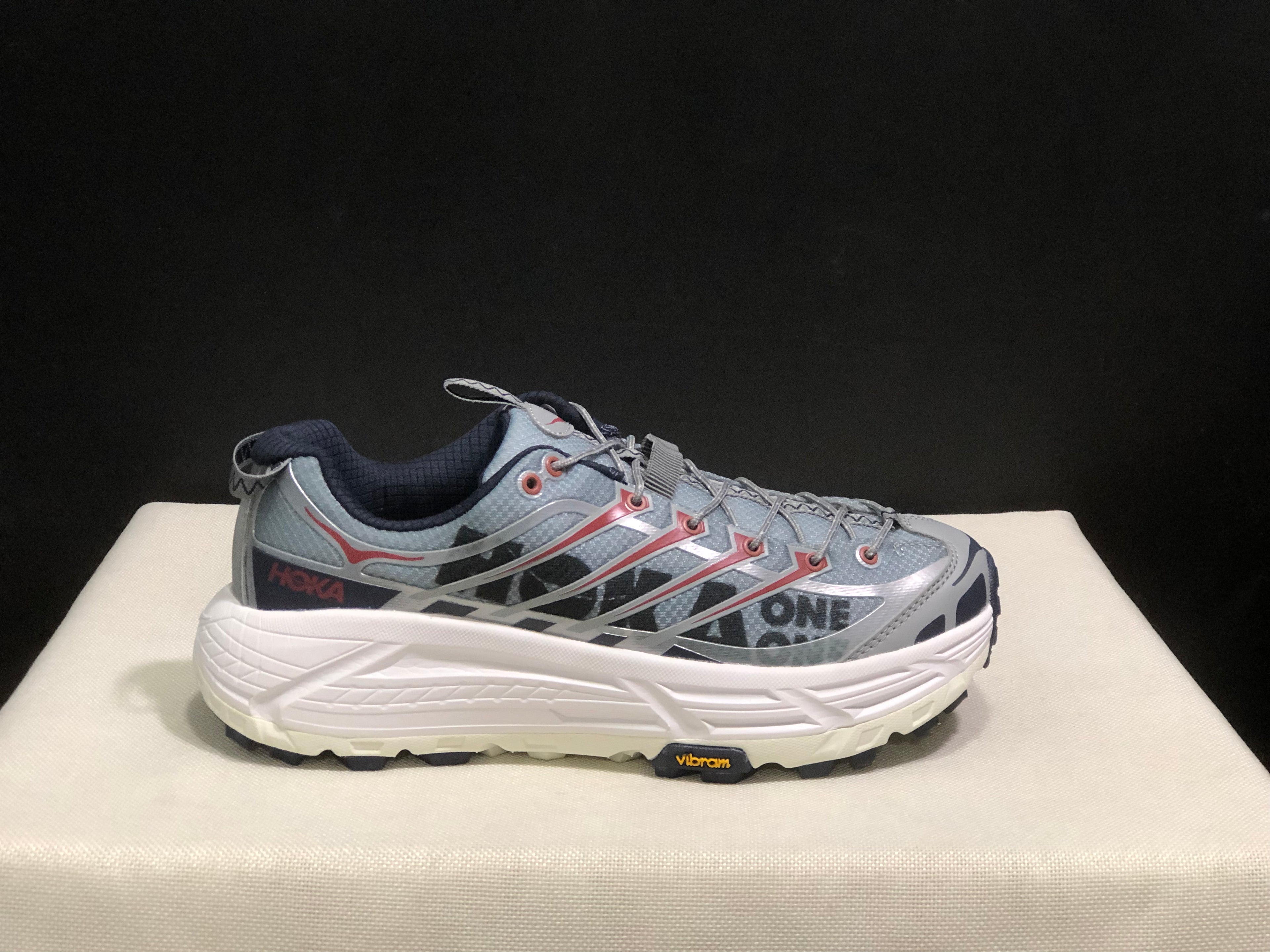 Hoka One One Mafate Three 2 Anti-slip Running Shoes Sneakers Silver