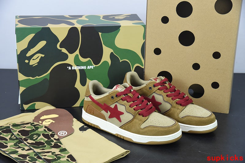A Bathing Ape Sk8 Sta Wheat Red