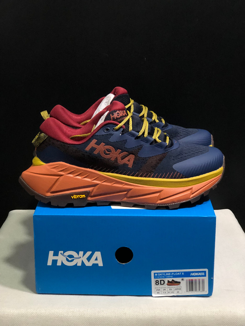 Hoka One One Skyline Float X Outdoor Running Shoes Sneakers Navy