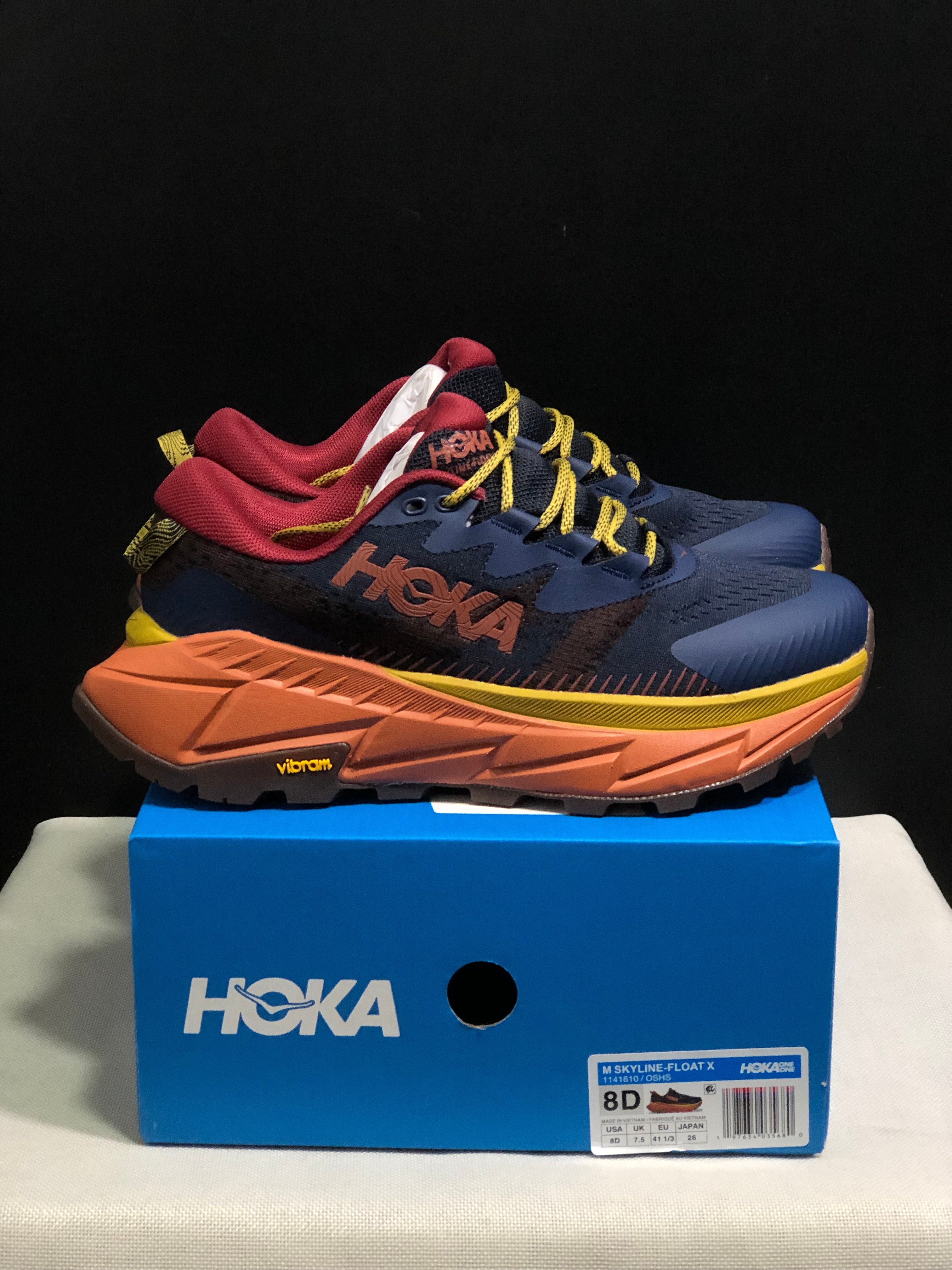 Hoka One One Skyline Float X Outdoor Running Shoes Sneakers Navy