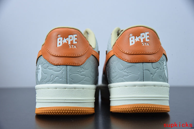 A Bathing Ape Bape Sta Low Grey Orange