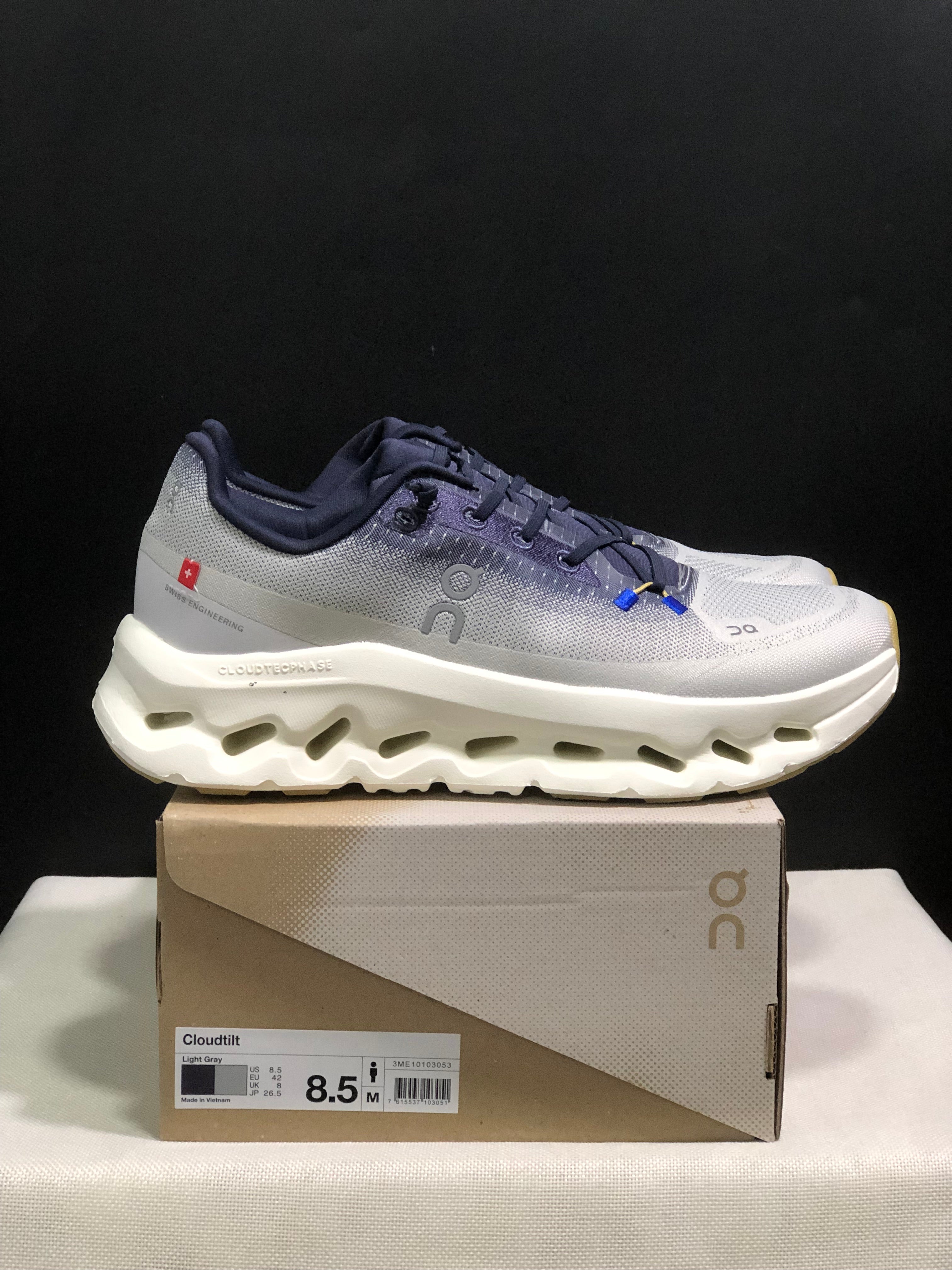 On Running Cloudtilt Durable Casual Life Shoes Navy/Light Grey