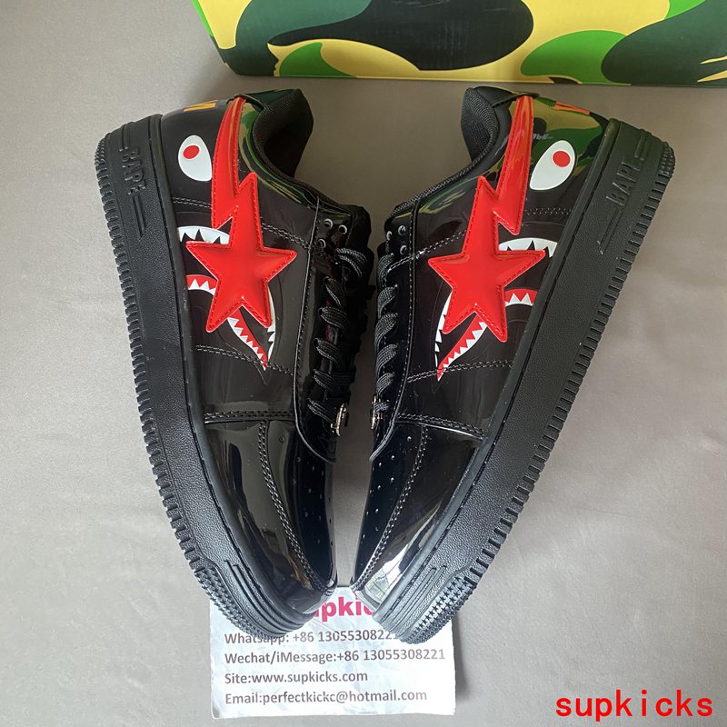 A Bathing Ape Bape Sta Low Shark Black
