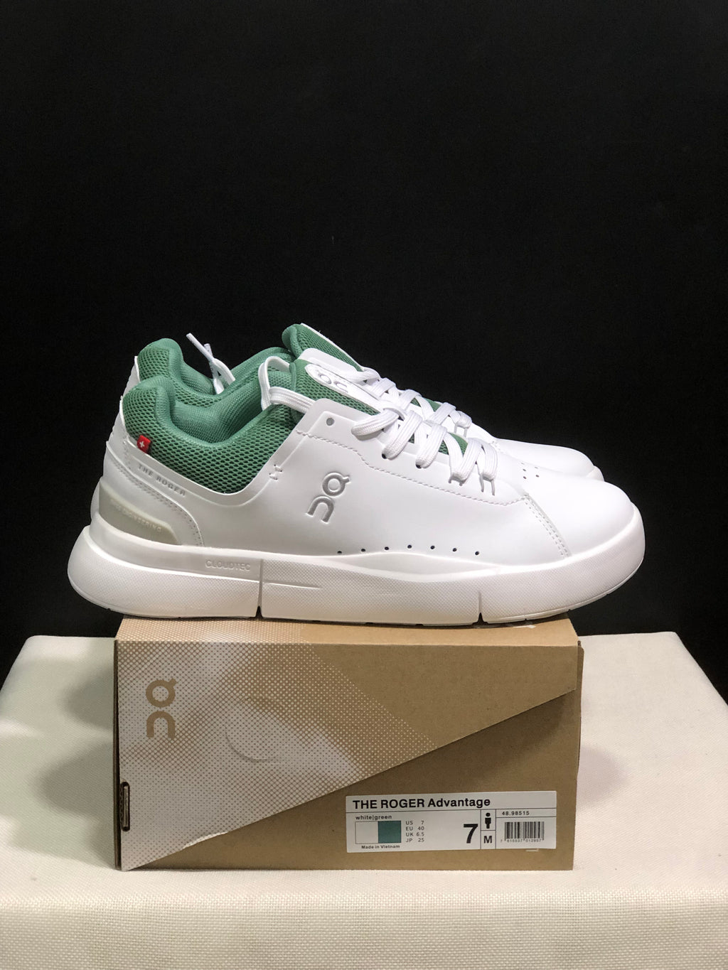 On Running The Roger Spin Board Shoes White/Green