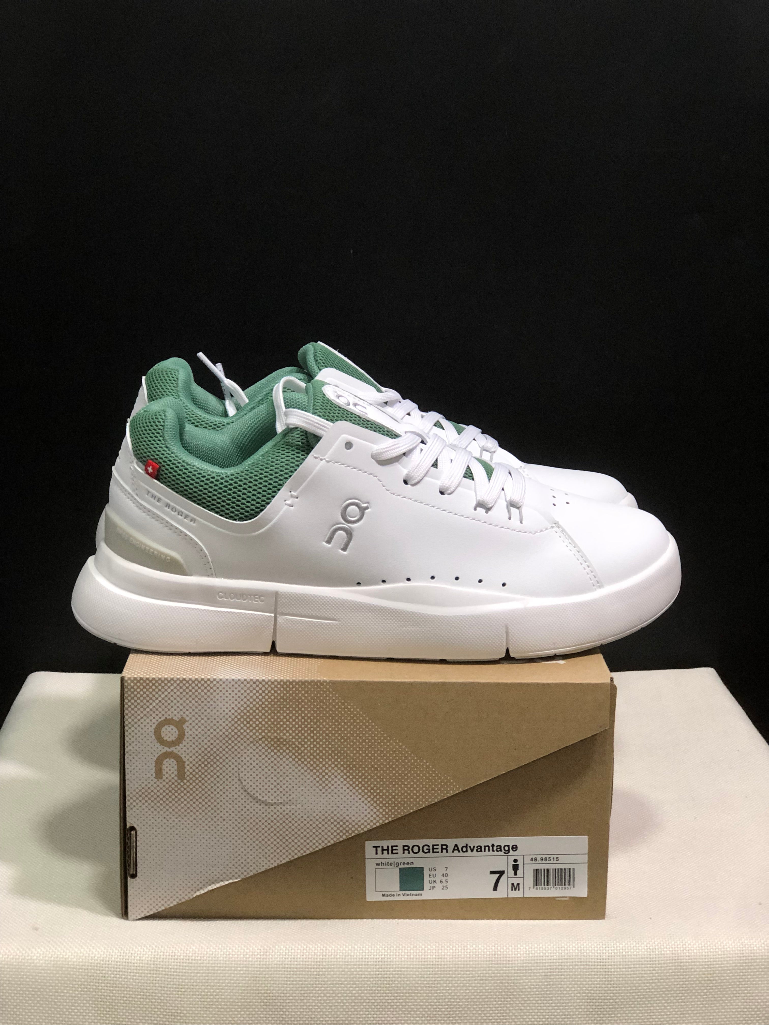 On Running The Roger Spin Board Shoes White/Green