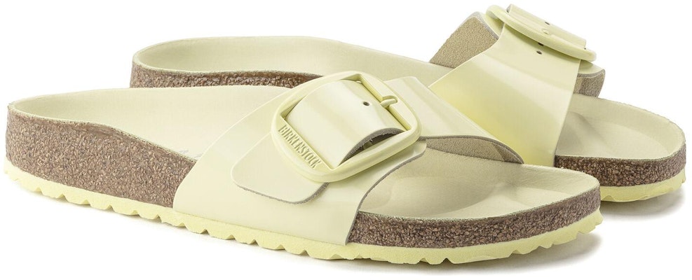 Birkenstock Madrid Big Buckle Cream Yellow 1022554 Fashion Slippers
