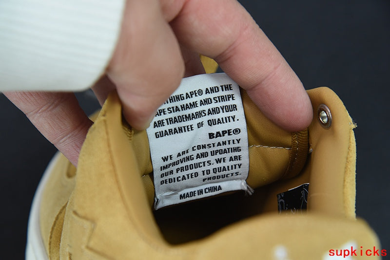 A Bathing Ape Bape Sta Beige Suede