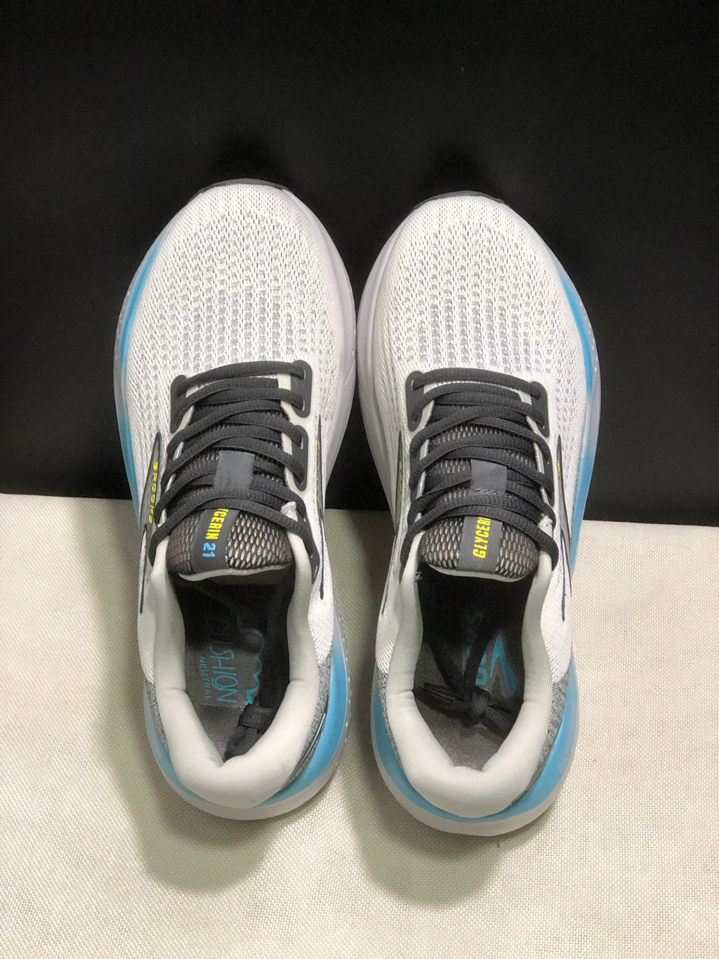 Brooks Glycerin 21 Men's Low-top Casual Running Shoes Coconut Milk Color/iron Grey/Champogne