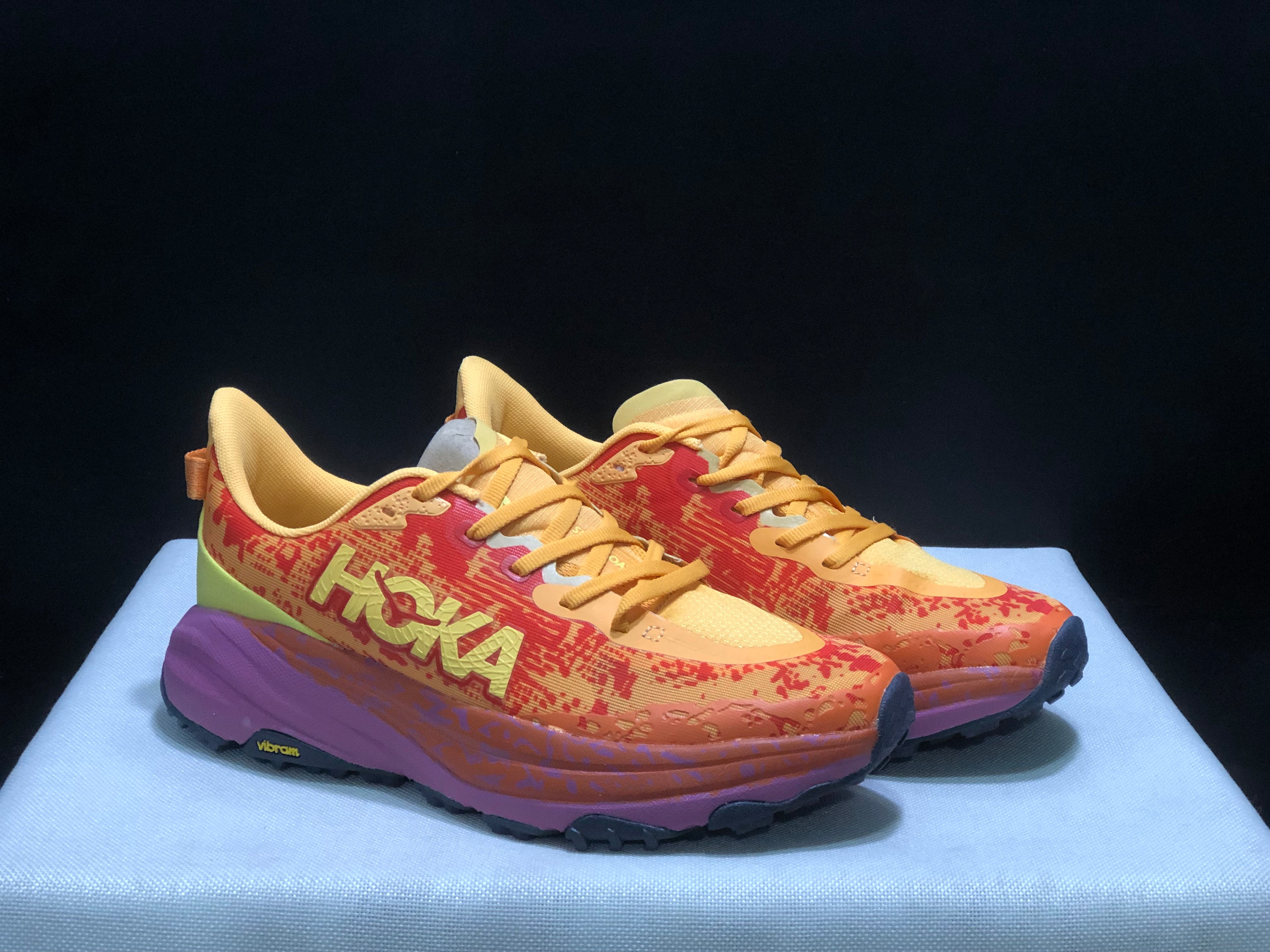 Hoka One One Speedgoat 6 Orange Trail Running Shoes Sneakers