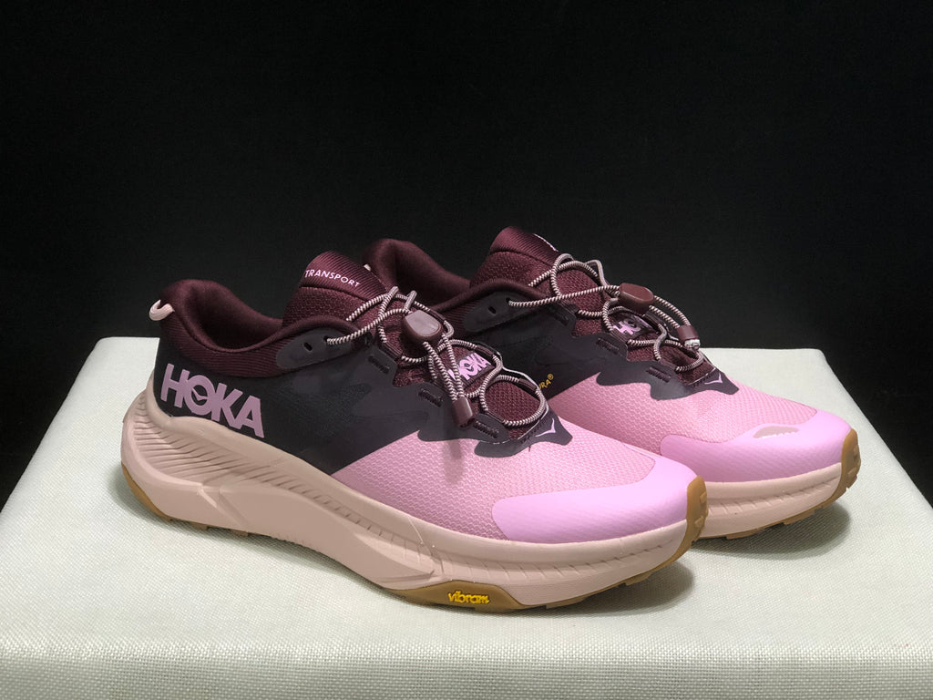 Hoka One One Transport Drawstring Low-top Running Shoes Sneakers Pink