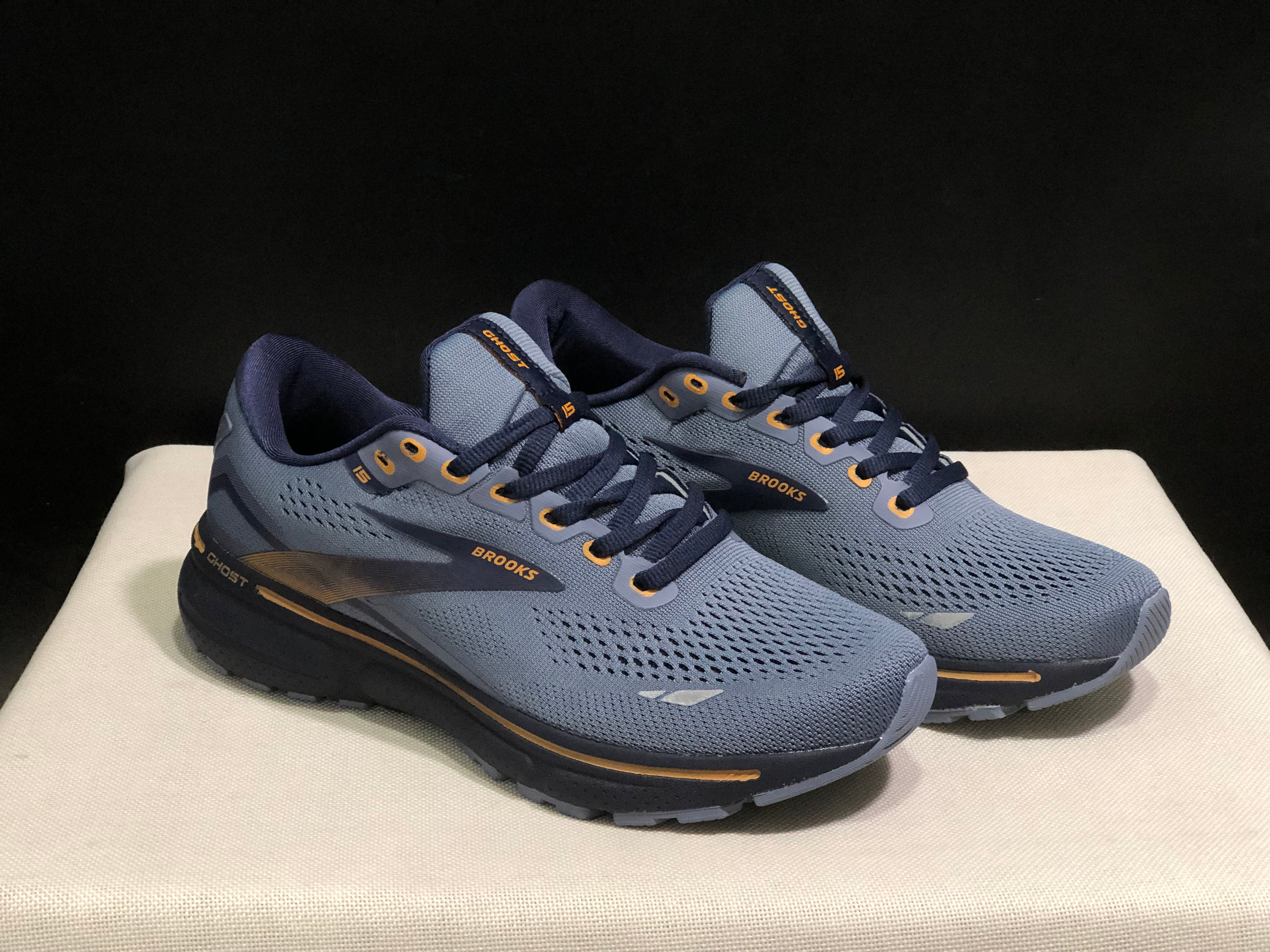 Brooks Ghost 15 Shock-absorbing Wear-resistant Low-top Running Shoes Deep Blue
