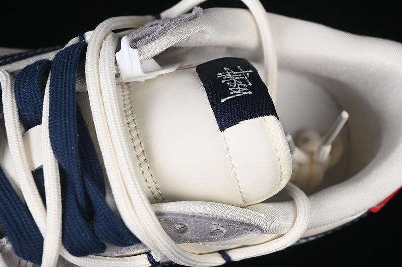 Travis Scott Fragment Design Nike Air Jordan 1 Low OG SP Navy Sole Grey White Sneakers