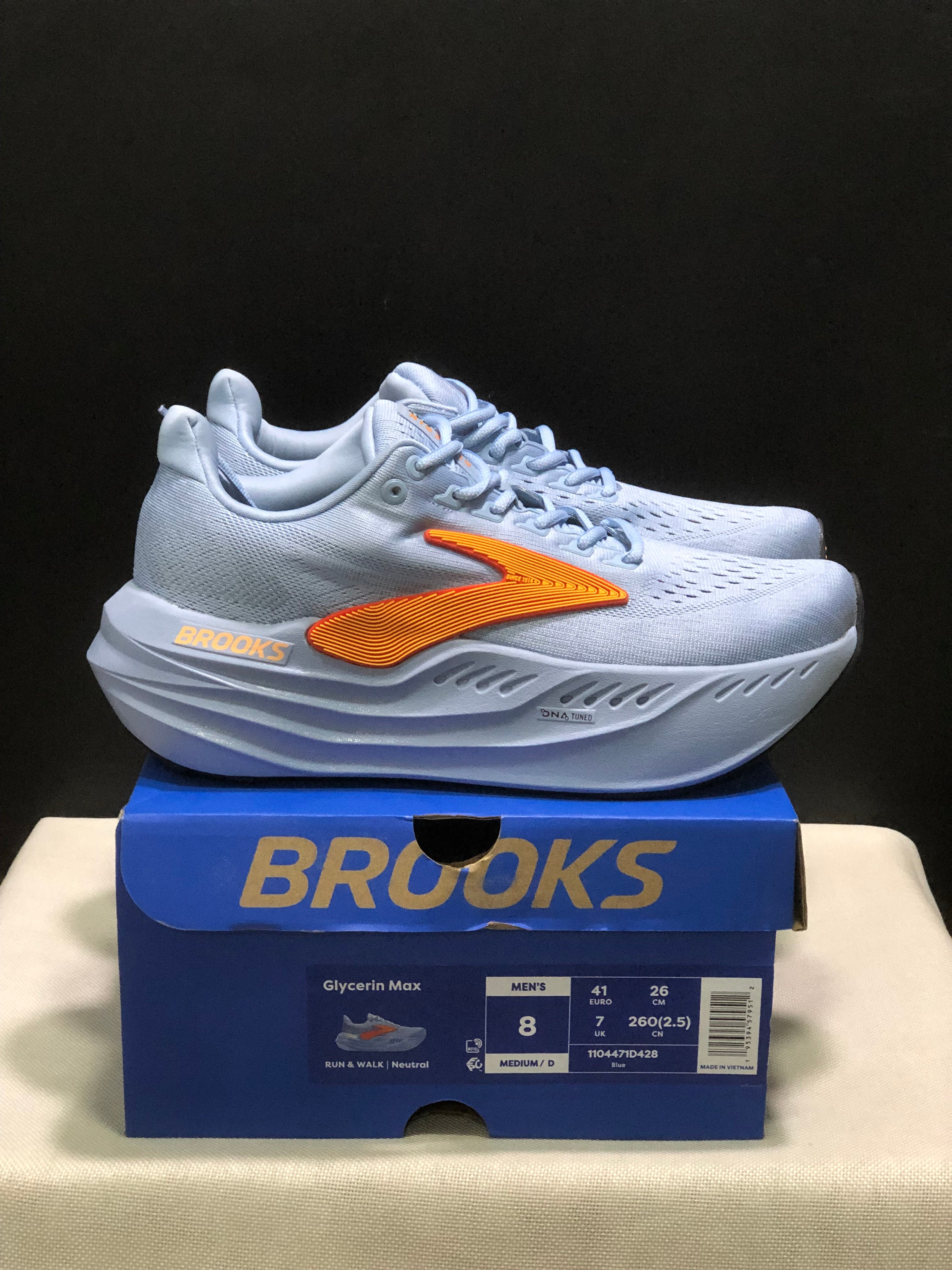 Brooks Glycerin Max Comfortable Low-top Running Shoes Blue