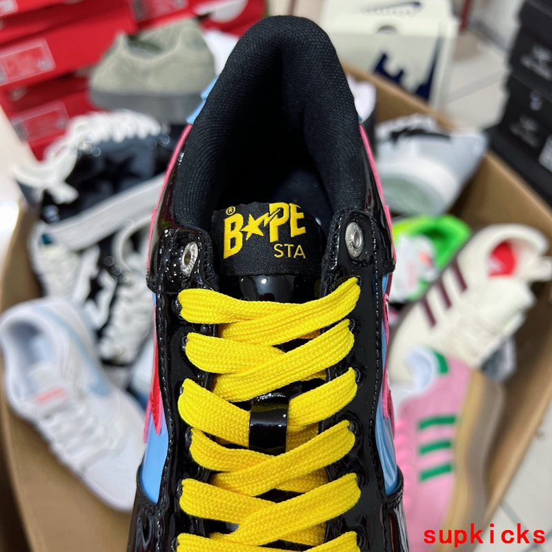 A Bathing Ape Bape Sta Marvel Comics Black Patent Leather