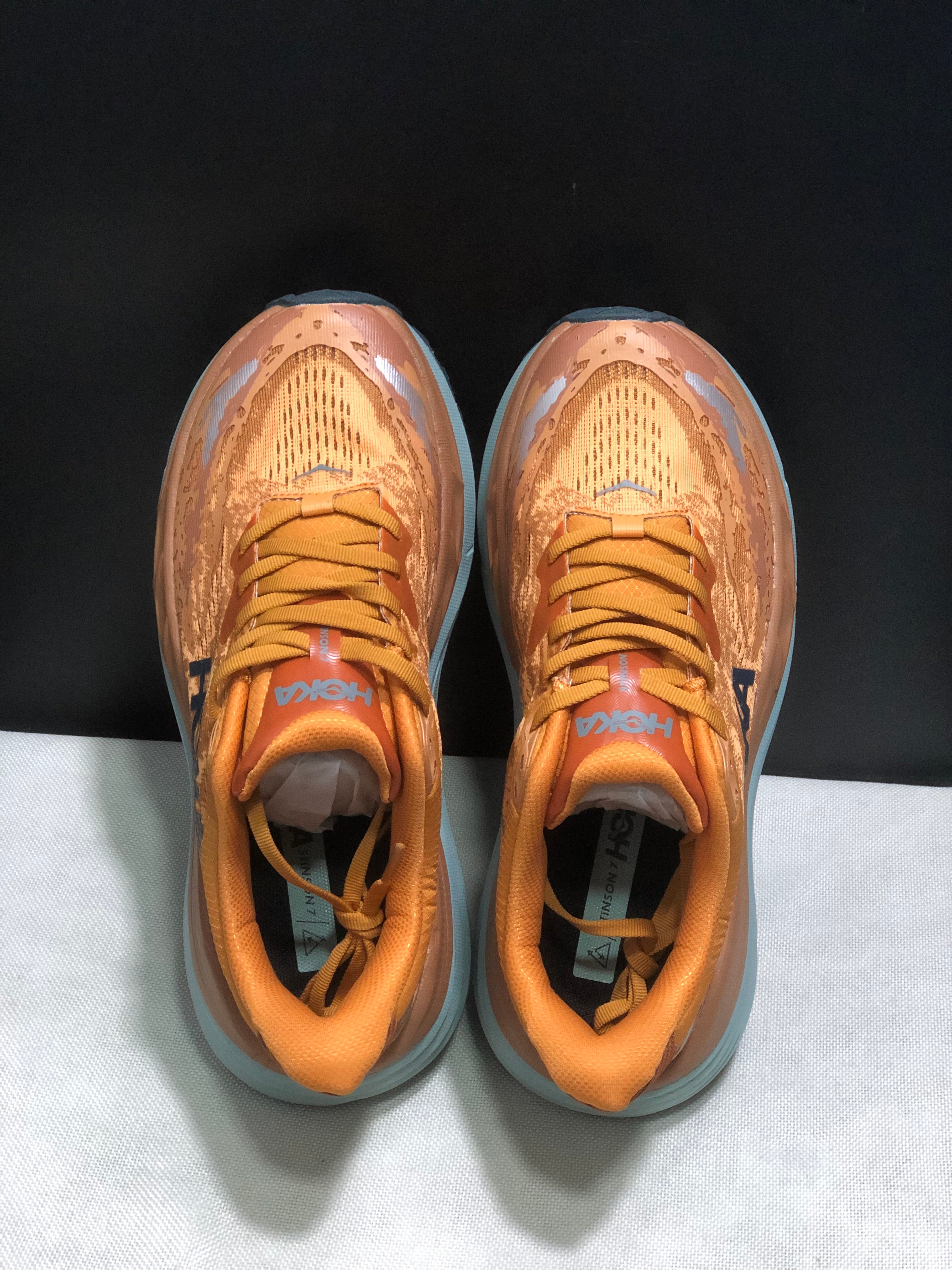 Hoka One One Stinson 7 Comfortable Anti-slip Outdoor Running Shoes Sneakers Orange