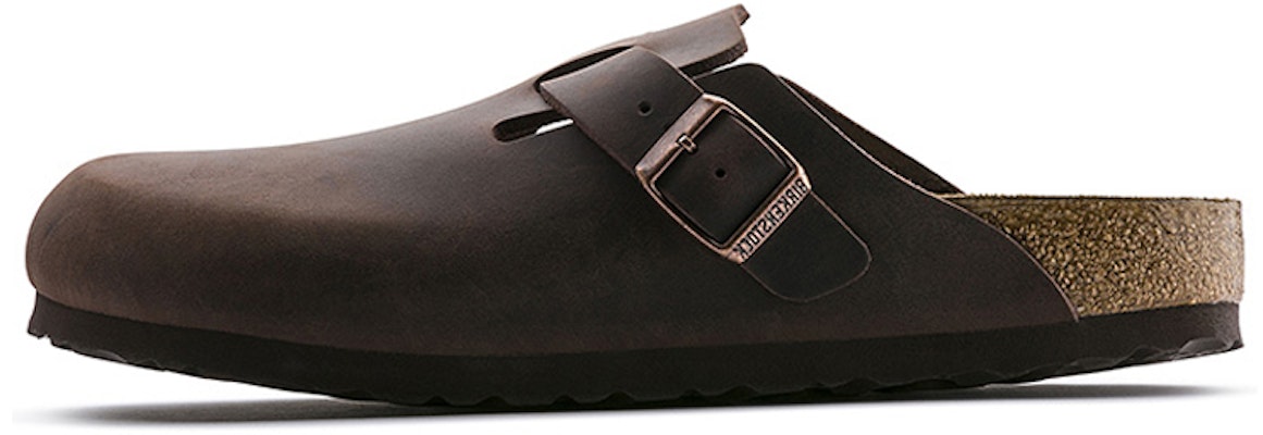 Birkenstock Boston Oiled Leather Habana 860131 Brown Fashion Slippers