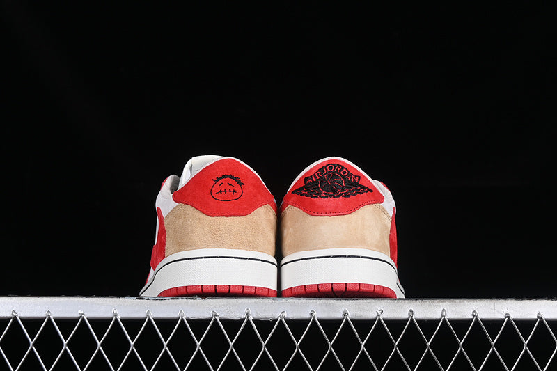 Travis Scott Nike Air Jordan 1 Low OG Red White Sneakers