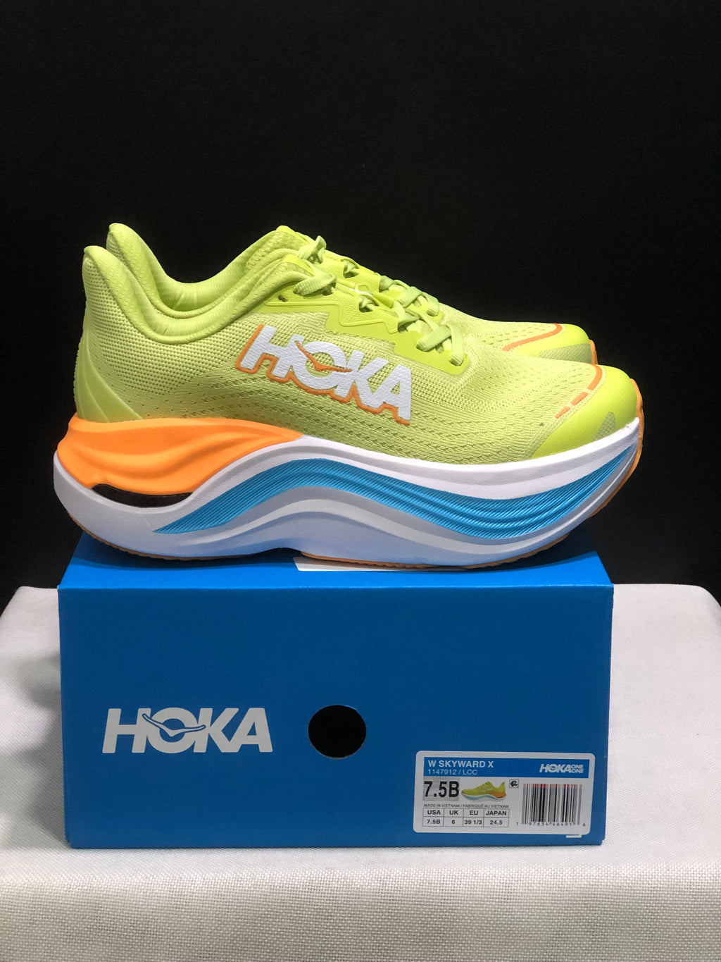 Hoka One One Skyward X Anti-slip Wear-resistant Running Shoes Sneakers Fluorescent Green