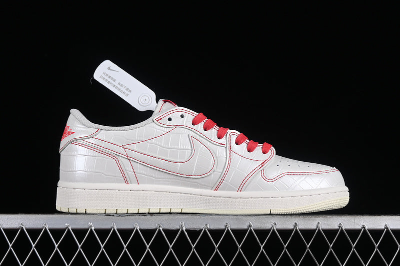 Travis Scott Nike Air Jordan 1 Low OG White Red Sneakers