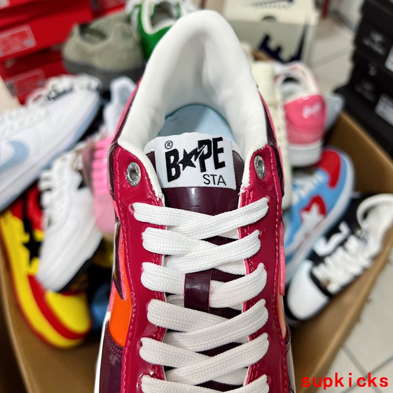 A Bathing Ape Bape Sta Sk8 Dark Red Orange