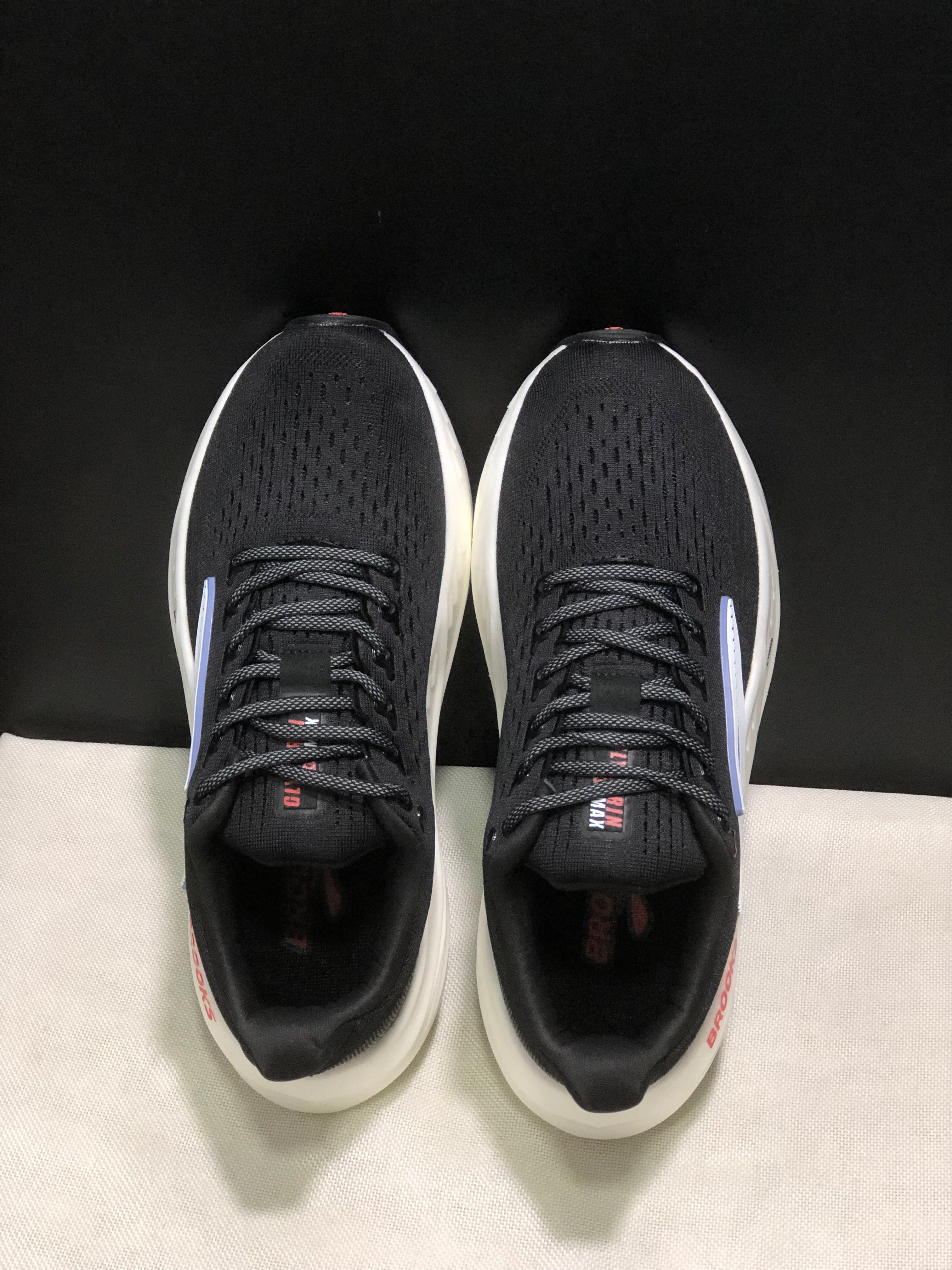 Brooks Glycerin Max Comfortable Low-top Running Shoes Black/White