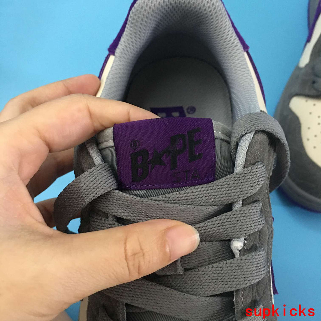 A Bathing Ape Court Sta Mist Grey Royal Purple