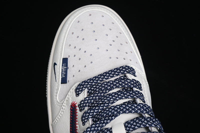 Travis Scott Fragment Design Nike Air Jordan 1 Low OG SP Navy Blue White Sneakers