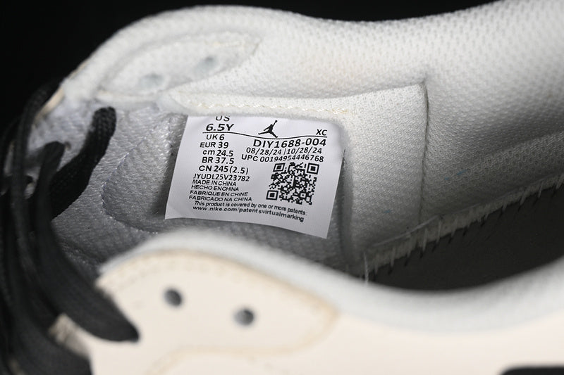 Travis Scott Fragment Design Nike Air Jordan 1 Low The North Face OG SP Black White Sneakers