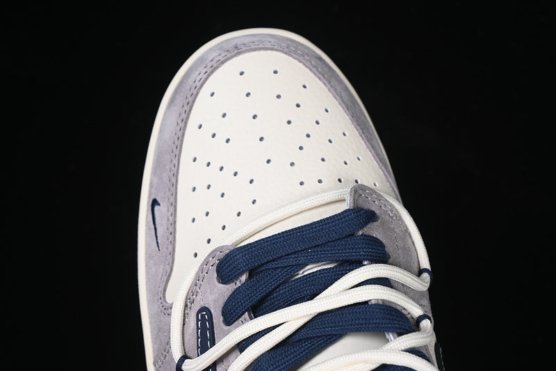 Travis Scott Fragment Design Nike Air Jordan 1 Low OG SP Navy Sole Grey White Sneakers