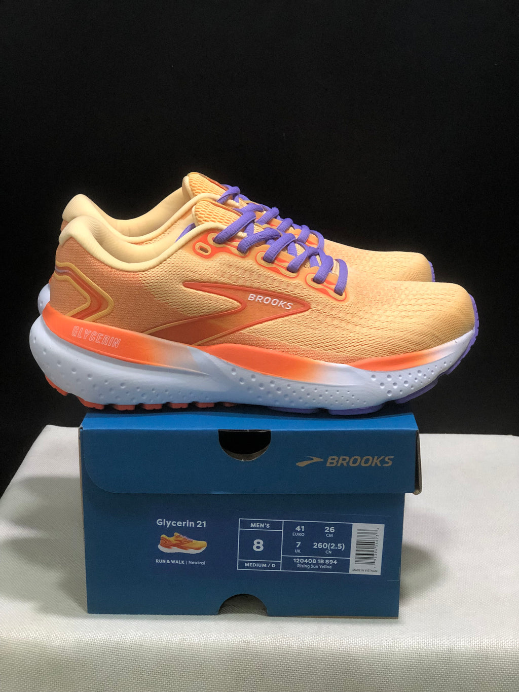 Brooks Glycerin 21 Low-top Casual Running Shoes Rising Sun Yellow