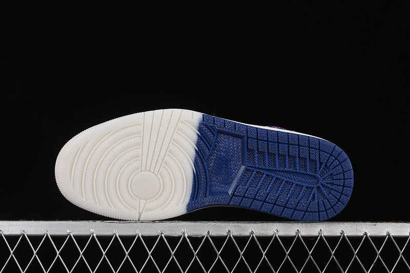 Travis Scott Fragment Design Nike Air Jordan 1 Low Supreme OG SP Red Blue White Sneakers