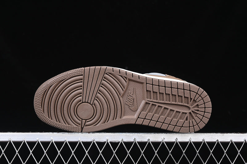 Travis Scott Fragment Design Nike Air Jordan 1 Low Bape OG SP White Grey Brown Sneakers