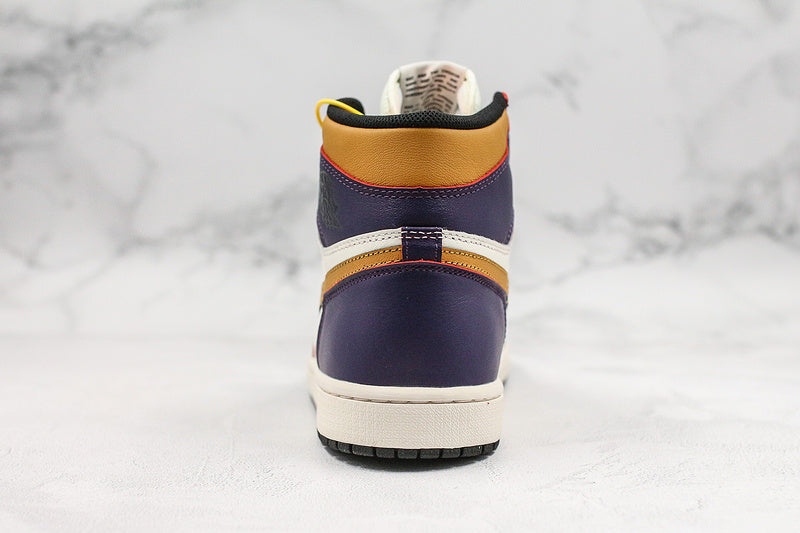 Nike SB Air Jordan 1 Retro High-Top Defiant LA to Chicago Purple/White Sneakers