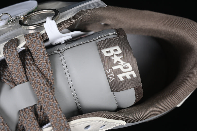 Travis Scott Fragment Design Nike Air Jordan 1 Low Bape OG SP White Grey Brown Sneakers