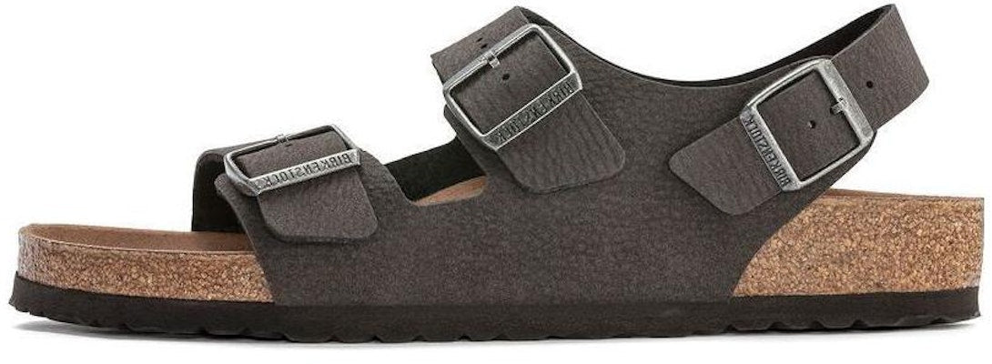 Birkenstock Boston 1023035 Grey Black Buckle Sandals